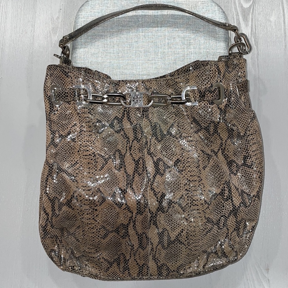 Tory Burch Natalya Python Hobo - image 1
